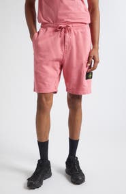 Stone Island Cotton Fleece Cargo Bermuda Shorts