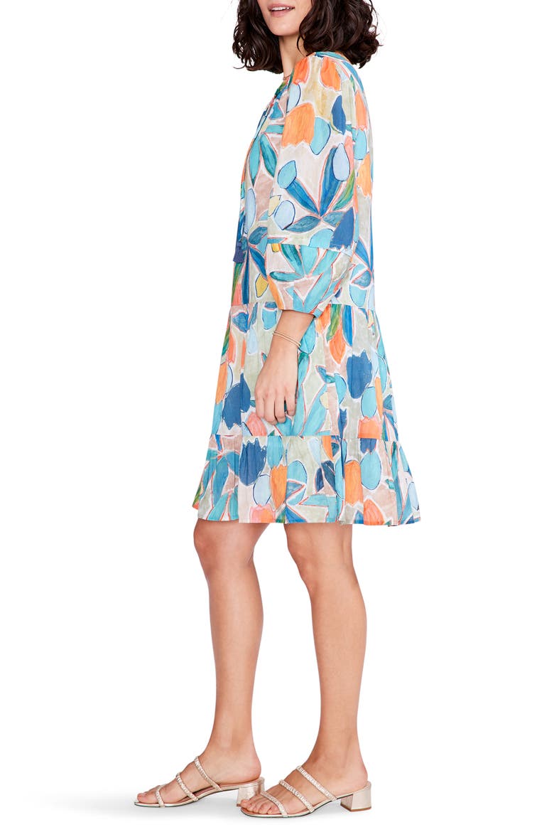 Citrus Grove Floral Dress, Alternate, color, BLUE MULTI