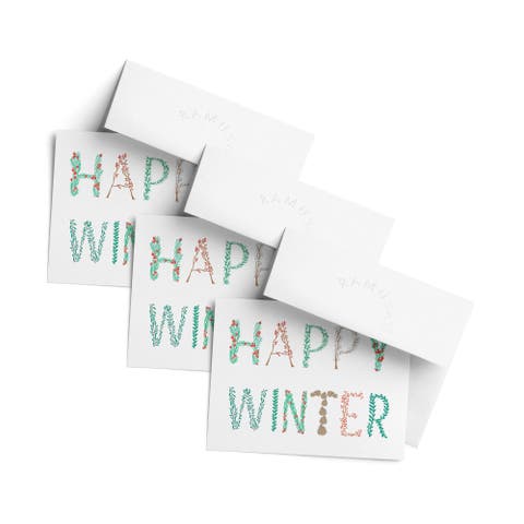 Winter/Holiday Greeting Card Pack Sets (3 ct) Happy Winter