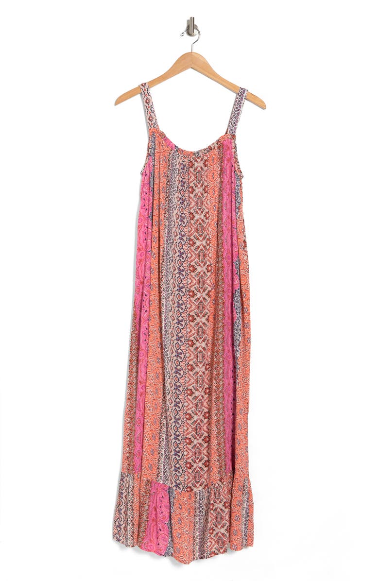 Lovestitch Mixed Print Maxi Dress, Alternate, color, 