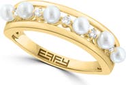 EFFY Diamond & Freshwater Pearl Ring