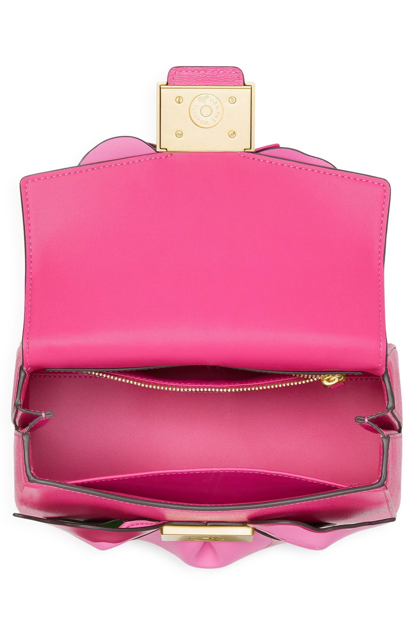 Kate Spade New York katy floral appliqué textured leather top handle bag, Alternate, color, 