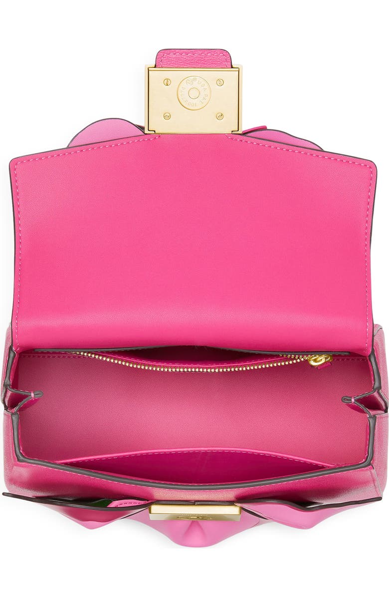 Kate Spade New York katy floral appliqué textured leather top handle bag, Alternate, color,