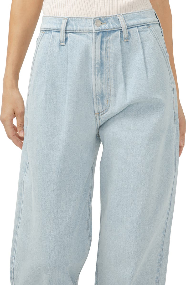 Silver Jeans Co. Pleated High Waist Wide Leg Trouser Jeans, Alternate, color, Del Mar Wash