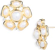 Cara Button Stud Earrings