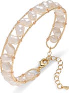 EYE CANDY LOS ANGELES Colette Freshwater Pearl Cuff Bracelet