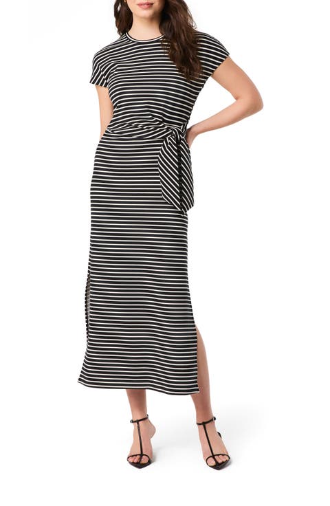 Stripe Tie Waist Maxi Dress (Regular & Plus)