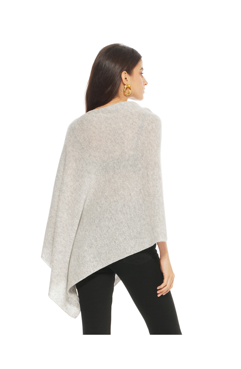 Monticelli Cashmere Essential Pure Cashmere Poncho, Alternate, color, Light Grey