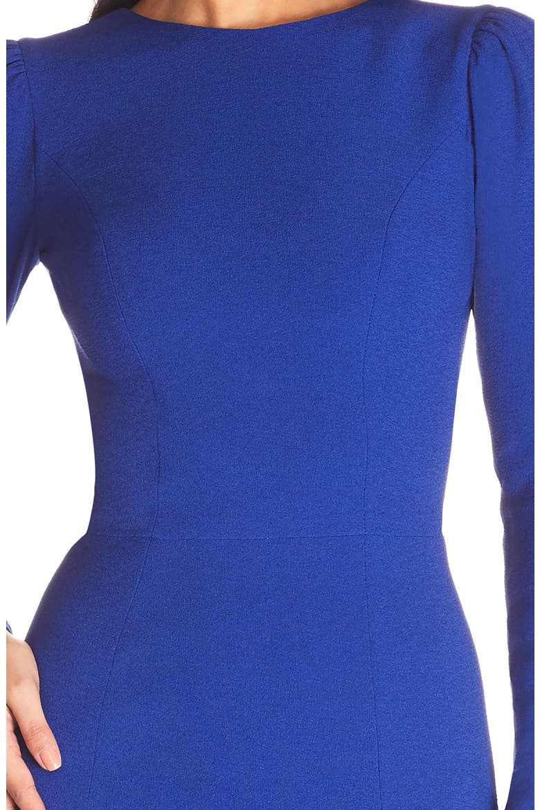 Nadia Long Sleeve Scoop Back Midi Dress, Alternate, color, COBALT