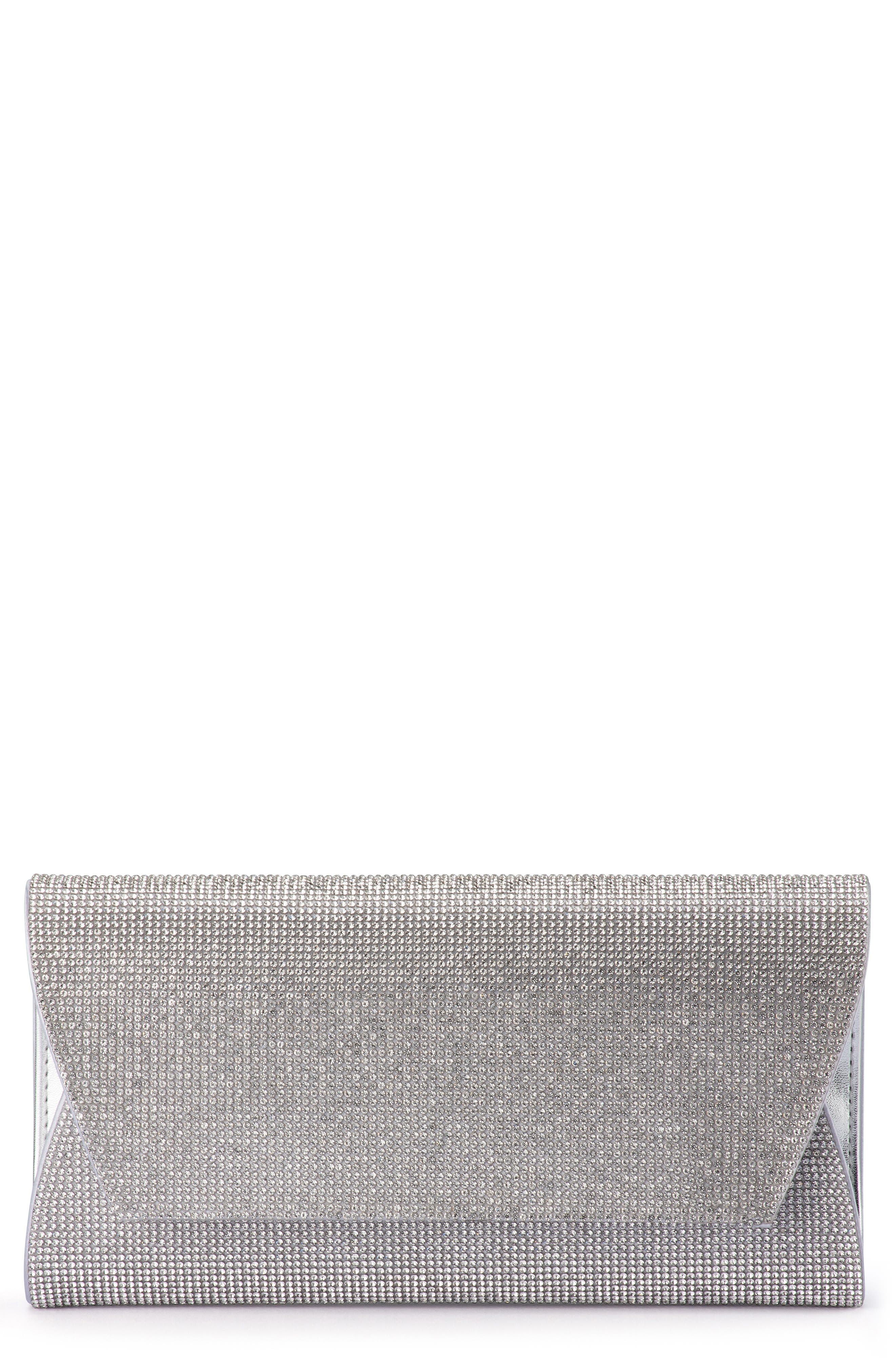 Olga Berg Stacey Crystal Clutch, Main, color, 