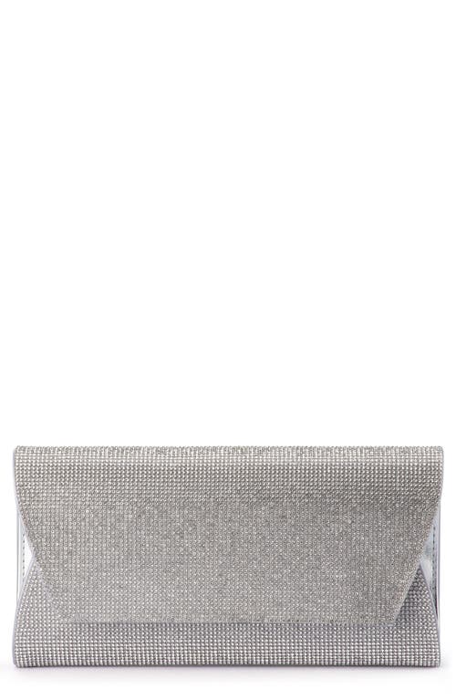 Olga Berg Stacey Crystal Clutch in Silver 