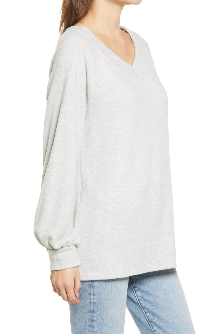 Long Sleeve Knit Top, Alternate, color, GREY LIGHT HEATHER