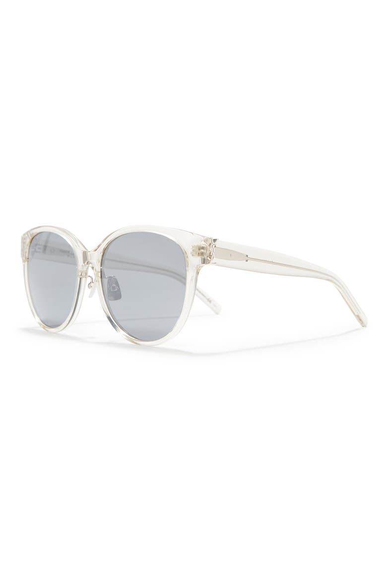 57mm Oval Sunglasses, Alternate, color, BEIGE BEIGE SILVER/MSL