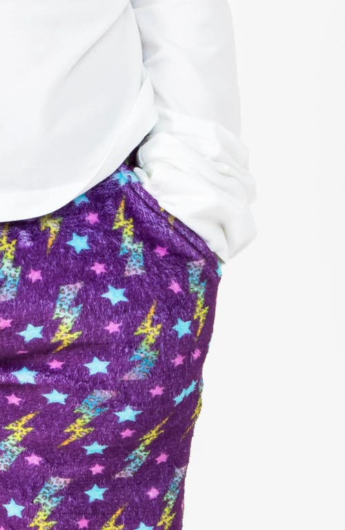 Preppy Goose Purple Flash Plush Lounge Pants