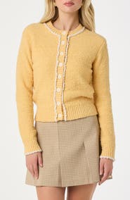 ASTR the Label Contrast Stitch Cardigan