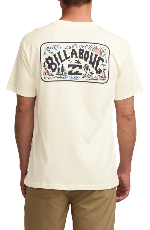 Billabong Scenic Arch Adventure Division Organic Cotton Graphic T-shirt In Off White