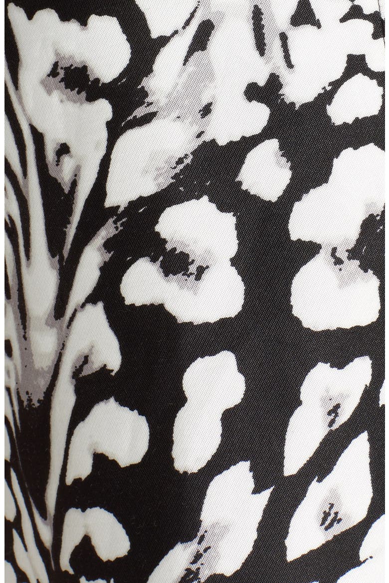 'Amelia' Cotton Blend Wrap Dress, Alternate, color, BLACK LEOPARD