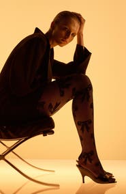 MANGO x Kaia Gerber Bow Tights
