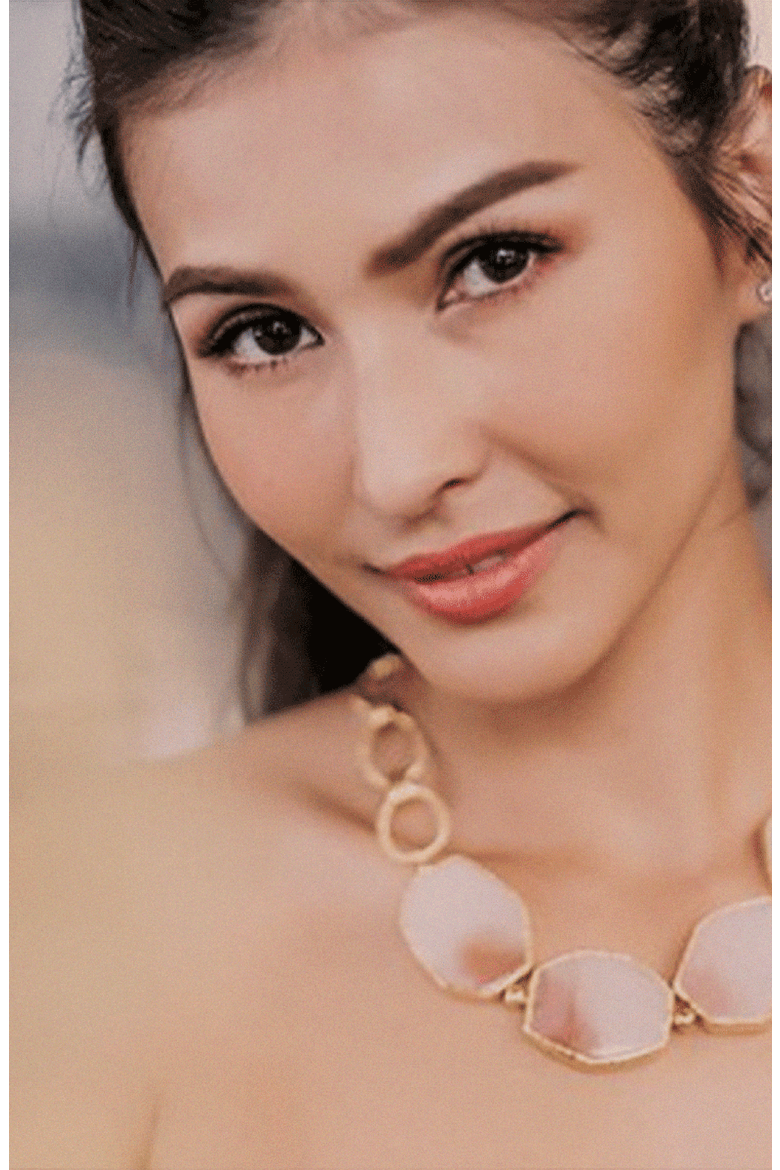 The Glistening Desert Necklace, Alternate, color, Gold / Peach