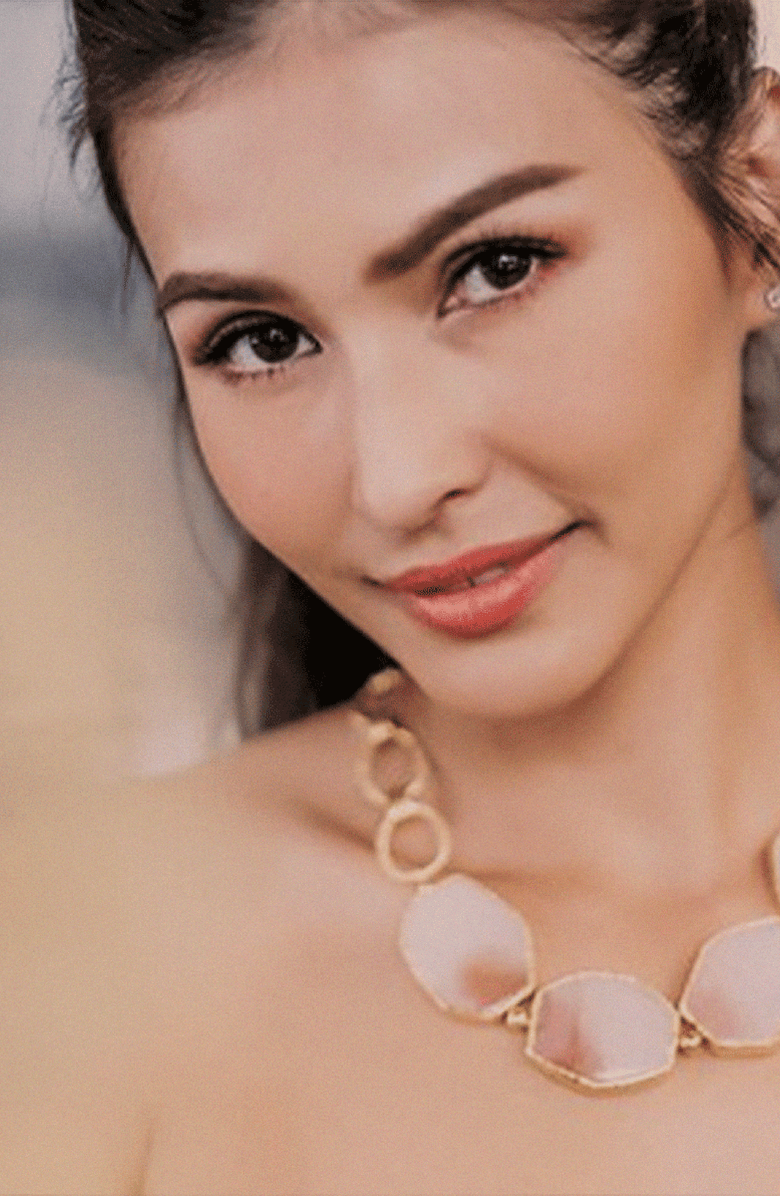 Samantha Siu - New York The Glistening Desert Necklace, Alternate, color, Gold / Peach