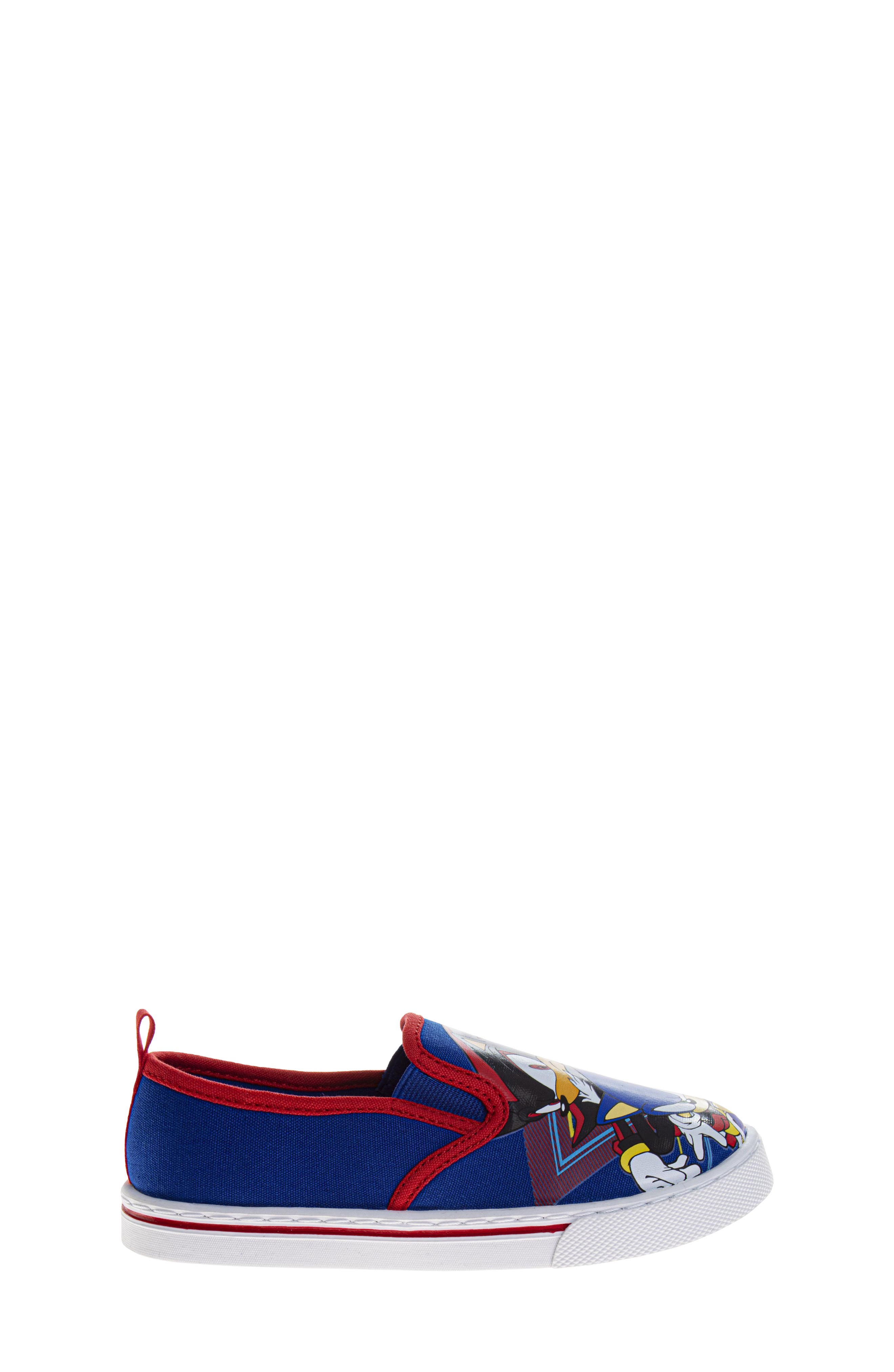 Kids' Sonic The Hedgehog Slip-On Sneaker, Alternate, color, BLUE