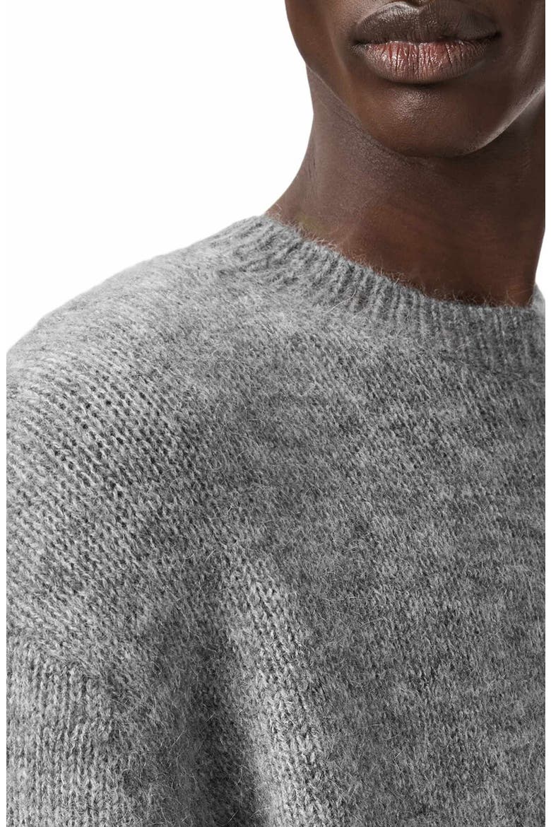 Coby Crewneck Wool & Mohair Sweater, Alternate, color, GREY MARL