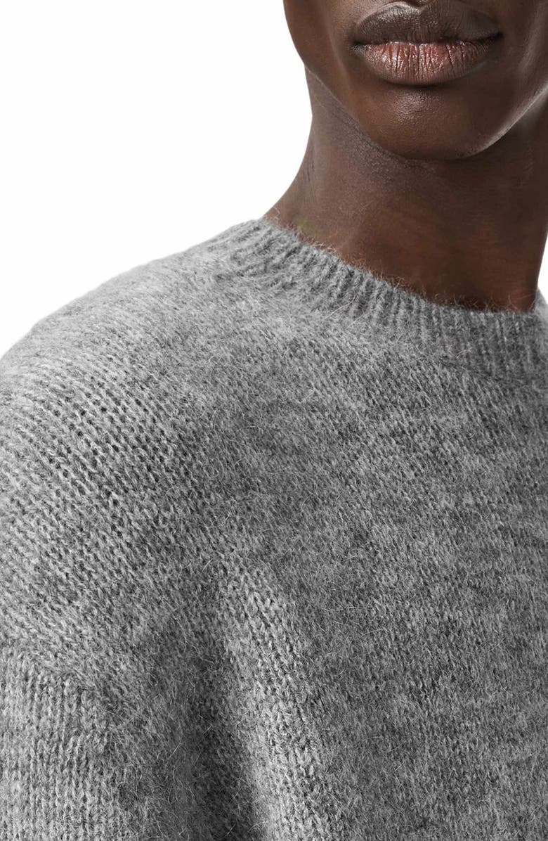 AllSaints Coby Crewneck Wool & Mohair Sweater, Alternate, color, Grey Marl