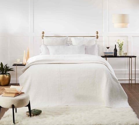 Spencer Channel Stitch Velvet Coverlet