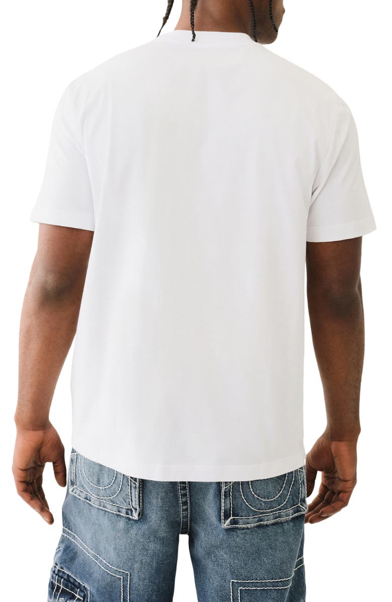 True Religion College Shoey Graphic T-Shirt, Alternate, color, Optic White
