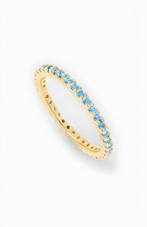 Birthstone Eternity Stacking Ring