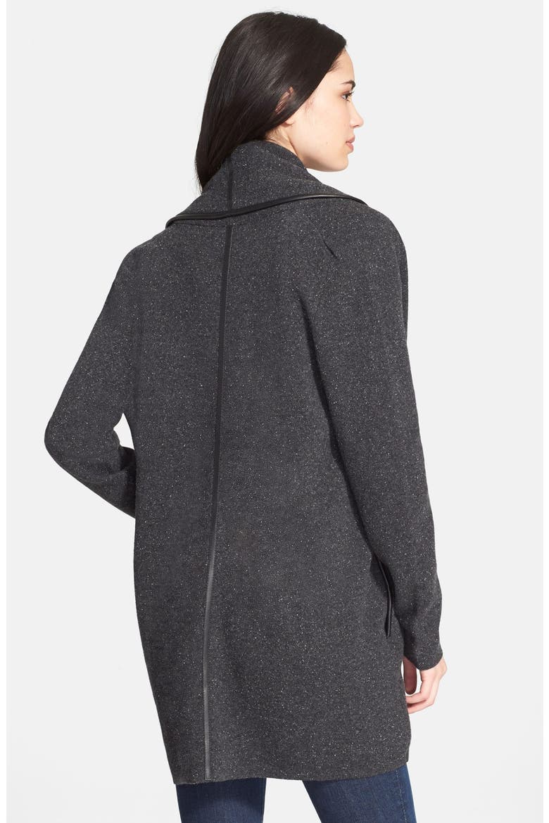 Car Coat Drape Cardigan, Alternate, color, HEATHER CARBON