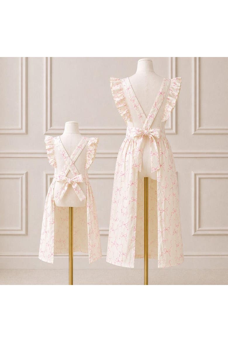 Pink Bow Mommy Hostess Apron, Alternate, color, Pink Bow