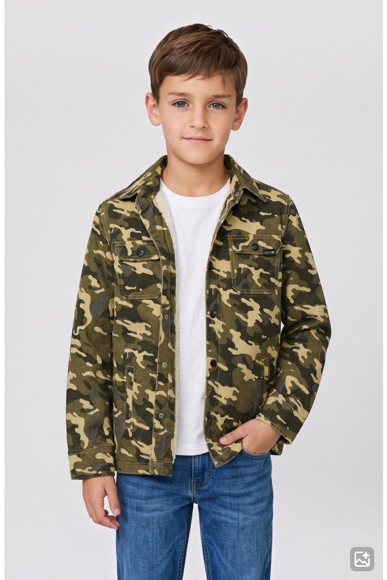 Kids' Camo Snap-Front Jacket, Alternate, color, CAMO