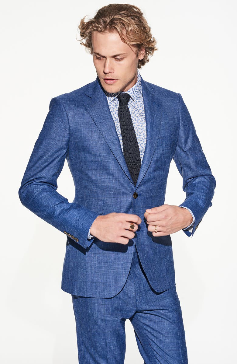 Strong Suit by Ilaria Urbinati Kilgore Slim Fit Plaid Wool Blend Suit, Alternate, color,