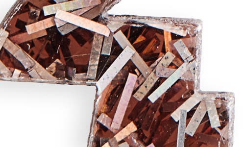 Leith Glitter Resin 2025 Drop Earring In Black Multi- Gold