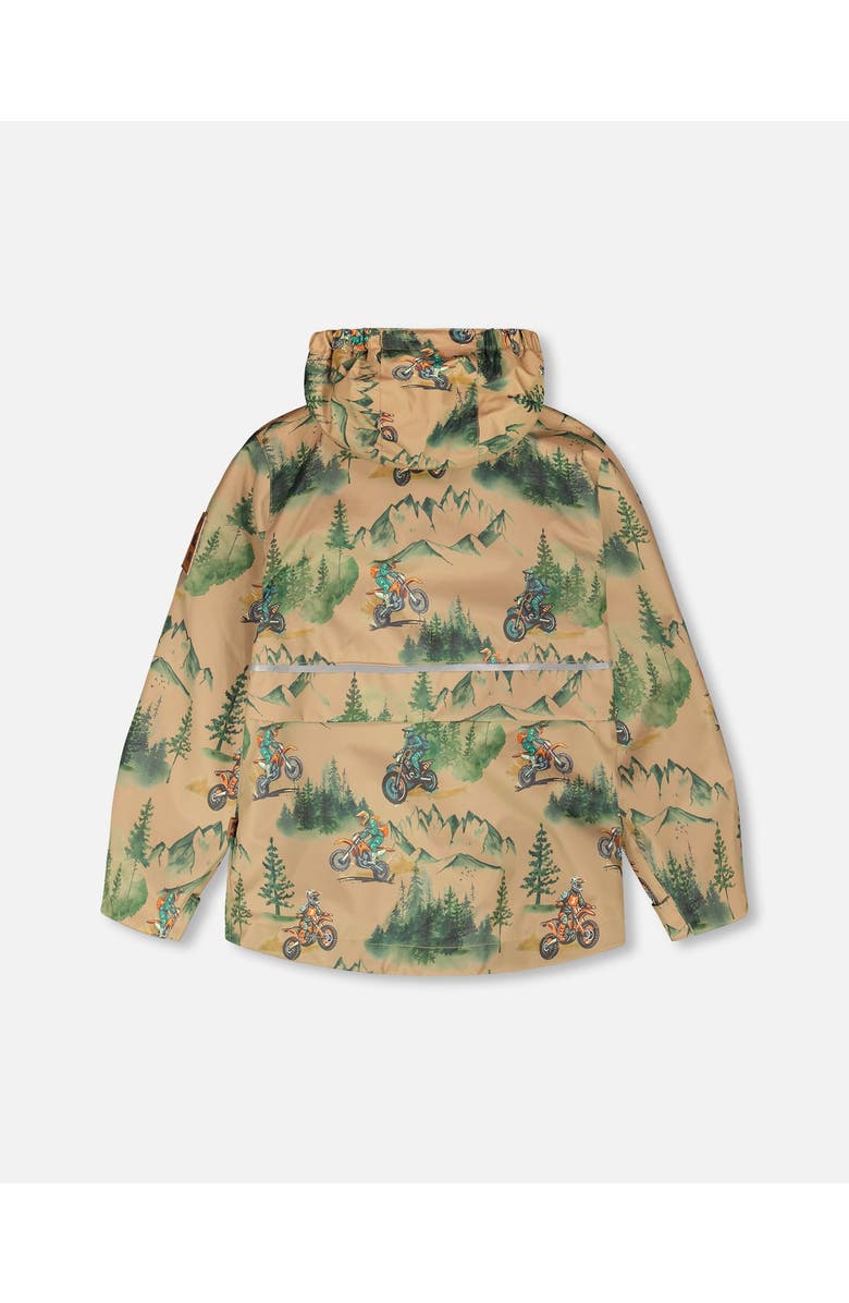 Deux par Deux 3-in-1 Two-Piece Mid-Season Motocross Outerwear Set, Alternate, color, Brown Printed Motocross