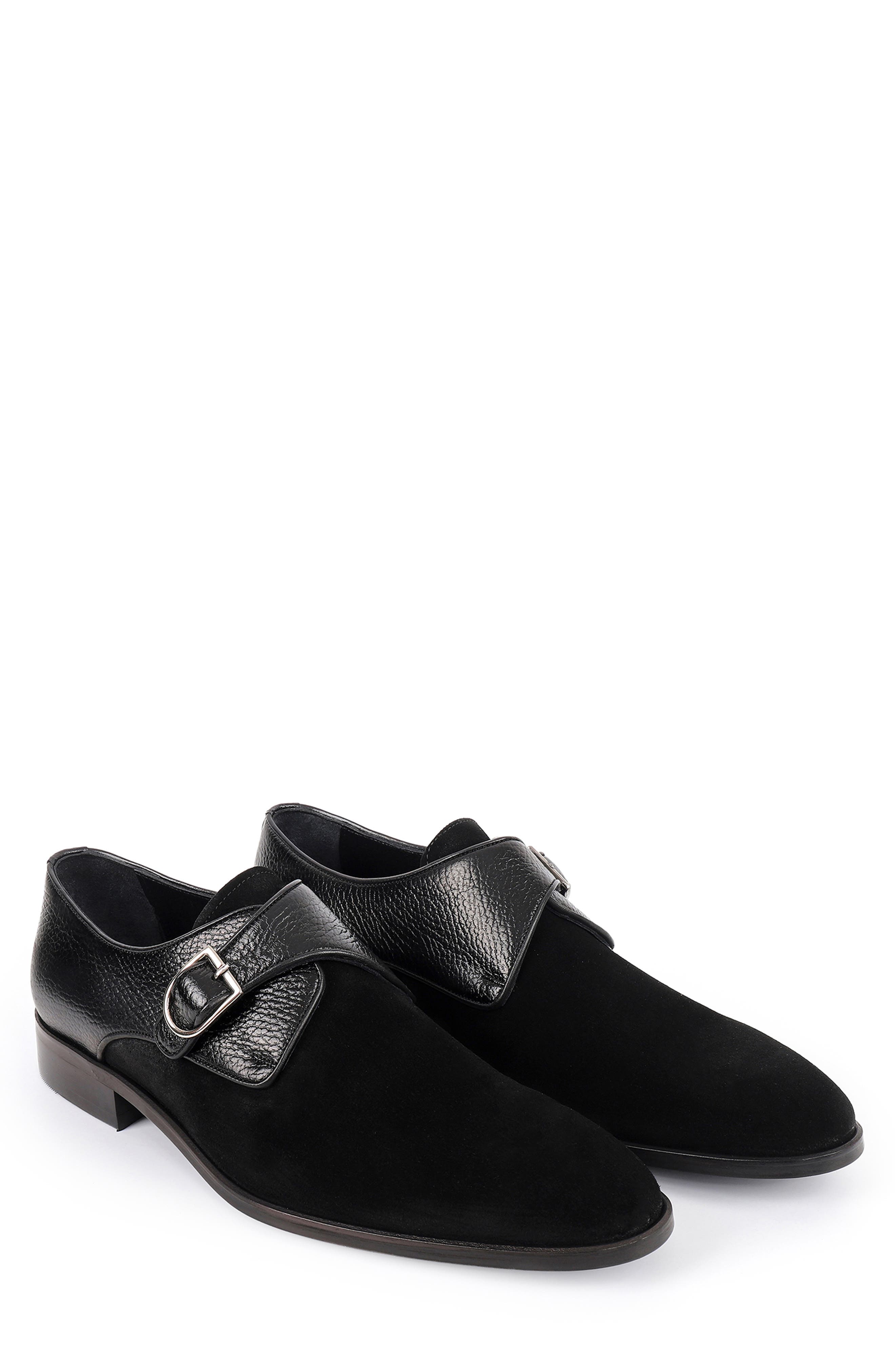 VELLAPAIS Waco Monk Strap Loafer, Alternate, color, Black