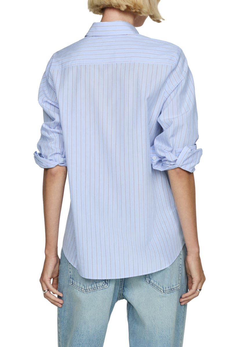 MANGO Stripe Regular Fit Button-Up Shirt, Alternate, color, 