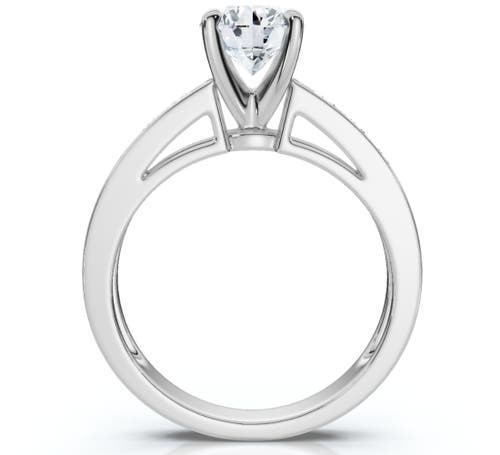 Bliss Diamond Certified 3ct Diamond Engagement Ring Cathedral 14k Gold Lab Grown In 14k White Gold