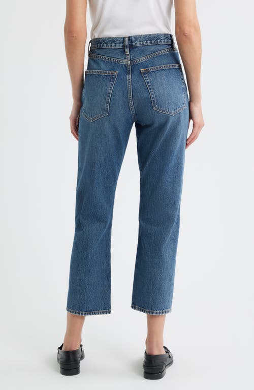 Frame The Vertical High Waist Ankle Relaxed Straight Leg Jeans In Blue