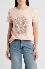 Lucky Brand Butterfly Hamsa Cotton Graphic T-Shirt