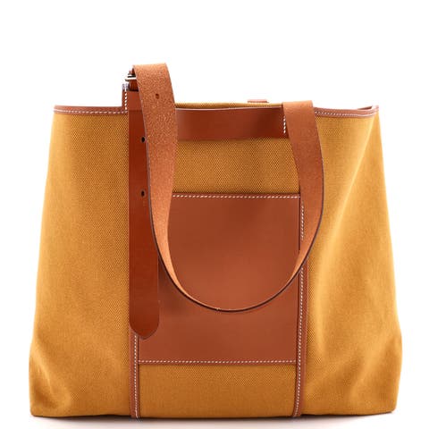 Etriviere Pocket Tote Toile and Leather 35