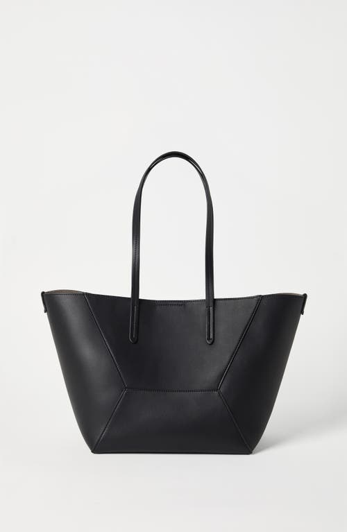 Brunello Cucinelli Calfskin Small Bc Duo Bag In Black