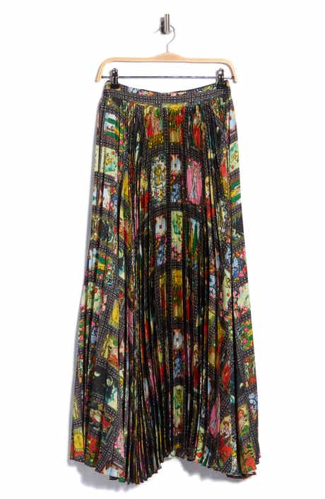 Katz Sunburst Pleated Maxi Skirt