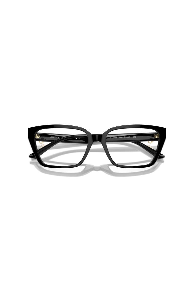 Jimmy Choo 55mm Cat Eye optical glasses, Alternate, color, Black