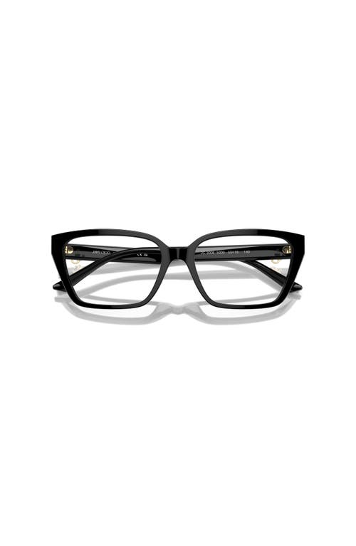 Jimmy Choo 55mm Cat Eye Optical Glasses In Black