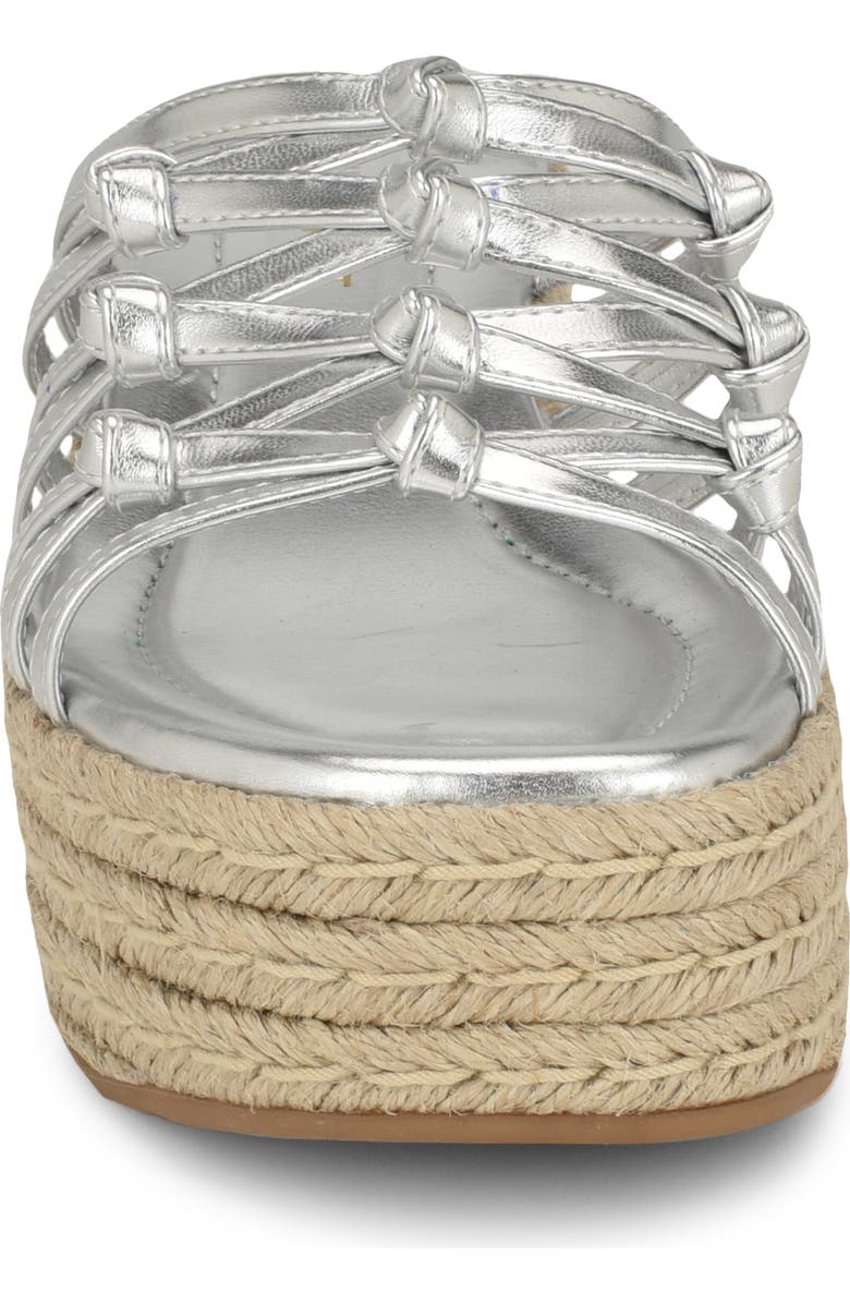 Nine West Cristy Espadrille Wedge Sandal, Alternate, color, Silver