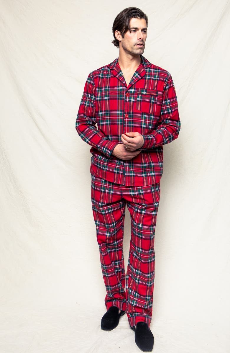 Petite Plume Imperial Tartan Flannel Pajamas, Alternate, color, 