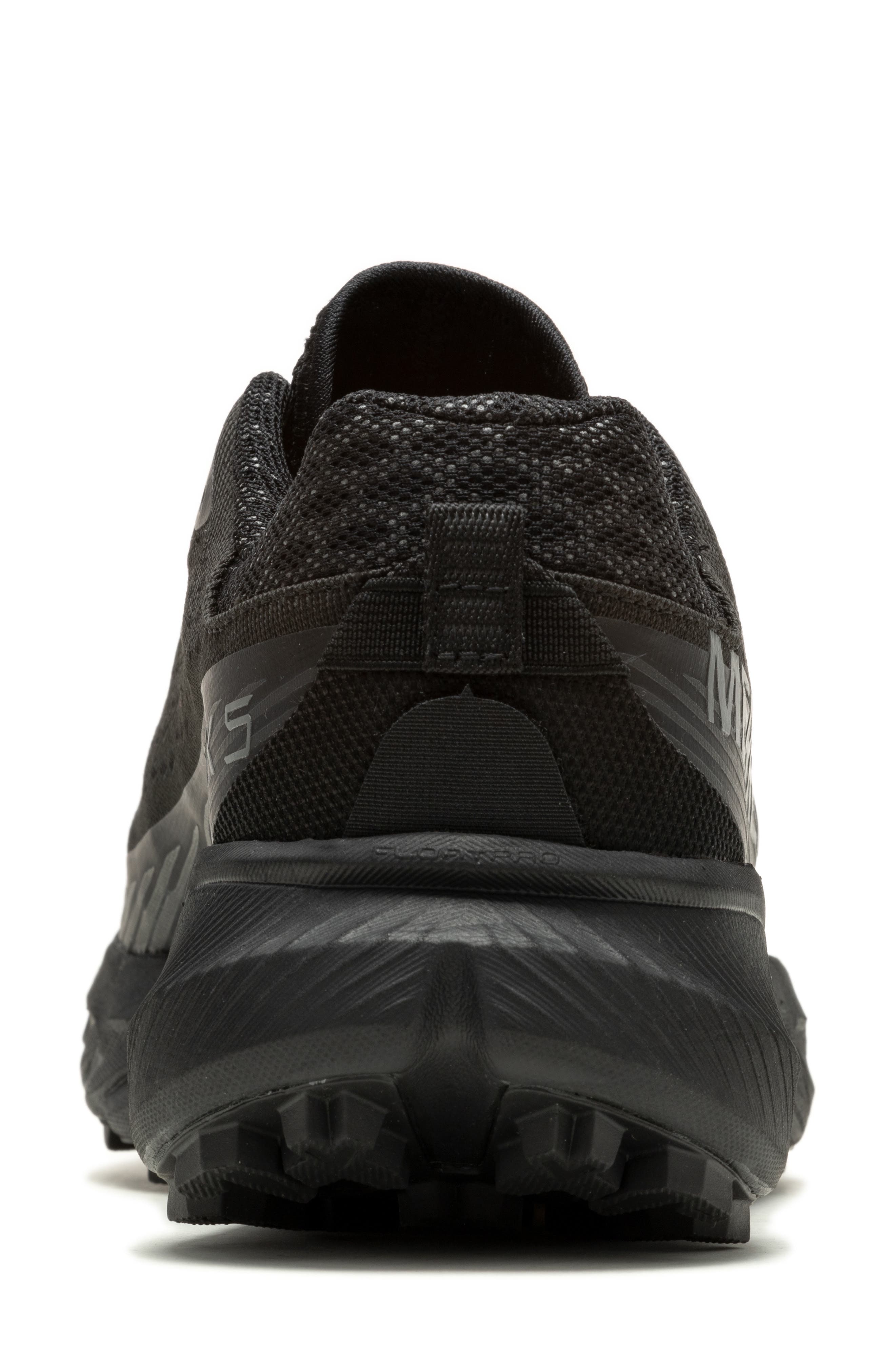 Merrell Agility Peak 5 Running Shoe, Alternate, color, Black/ Black