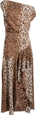 Chelsea28 Cascading Off the Shoulder Evening Dress